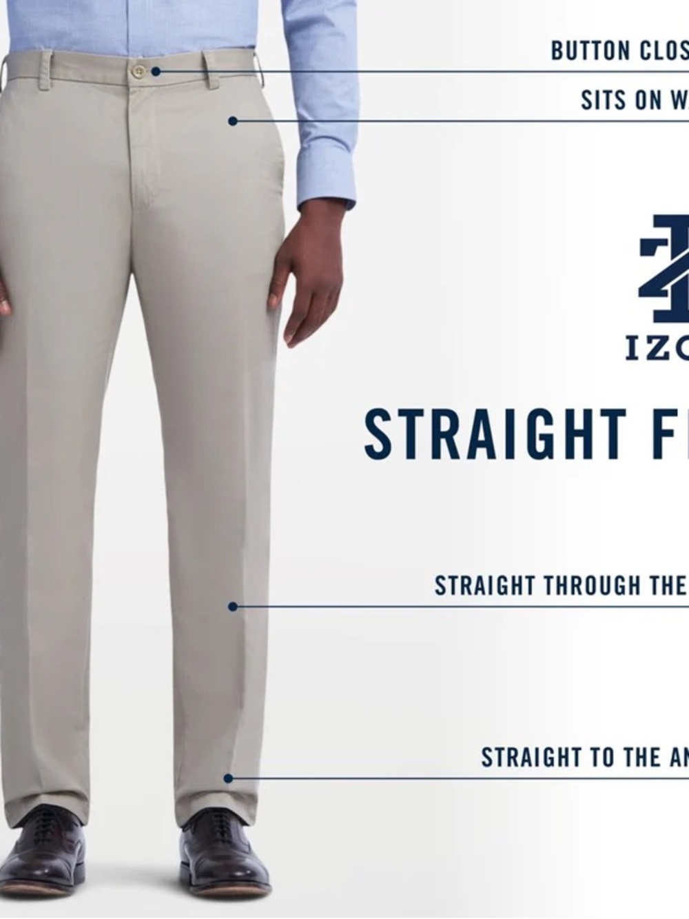 Izod Men's Khaki Chino Pants